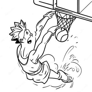 Pagina Para Colorear De Emocionante Accion Slam Dunk 51255-42693