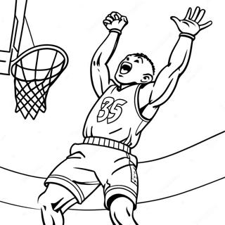 Pagina Para Colorear De Emocionante Accion Slam Dunk 51255-42696