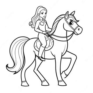 Pagina Para Colorear De Princesa Elegante Montando Un Majestuoso Caballo 51295-42717