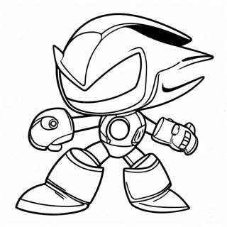 Pagina Para Colorear De Metal Sonic En Accion 512-411