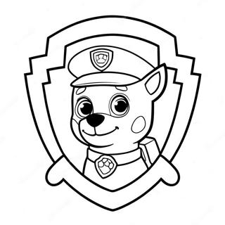 Pagina Para Colorear De Insignia De Paw Patrol Colorida 51395-42801