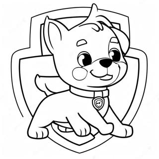 Pagina Para Colorear De Insignia De Paw Patrol Colorida 51395-42802