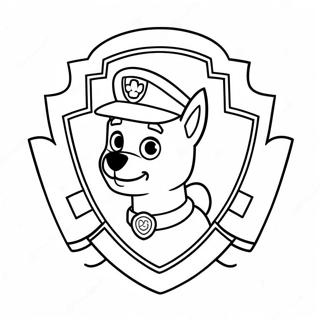 Pagina Para Colorear De Insignia De Paw Patrol Colorida 51395-42803