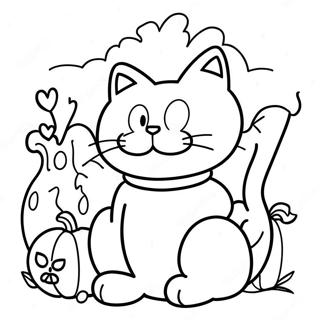 Pagina Para Colorear De Garfield En Halloween 51434-42848