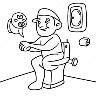 Hombre De Cámara Skibidi Toilet Páginas Para Colorear