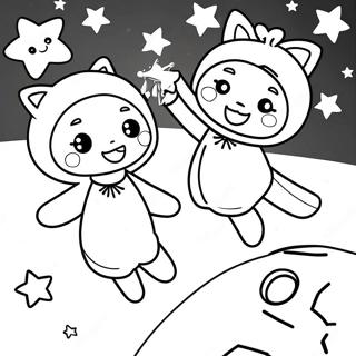 Pagina Para Colorear De Kiki Y Lala Volando Entre Las Estrellas 5153-4133