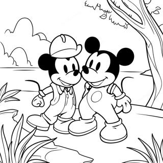 Mickey Mouse Safari Páginas Para Colorear