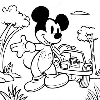 Pagina Para Colorear De Aventura De Safari De Mickey Mouse 51544-42923