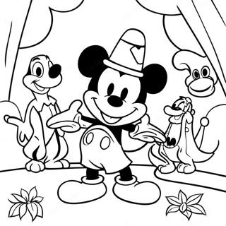 Pagina Para Colorear De Mickey Mouse Con Animales De La Jungla 51545-42928