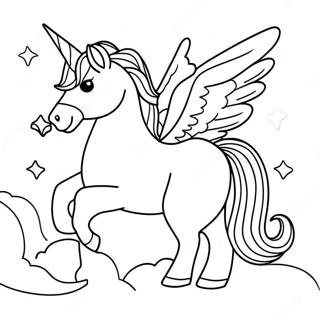 Pagina Para Colorear De Unicornio Que Brilla En La Oscuridad 51604-42975