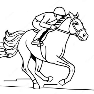 Pagina Para Colorear De Carreras De Caballos A Galope 51635-42997