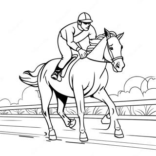 Pagina Para Colorear De Carreras De Caballos A Galope 51635-43000