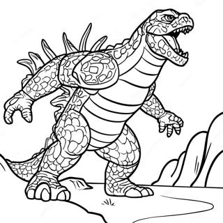 Godzilla 2000 Páginas Para Colorear