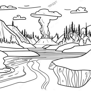 Pagina Para Colorear Del Parque Nacional Yellowstone 51734-43079