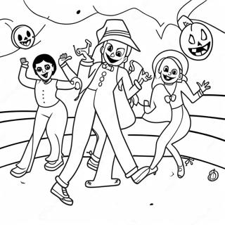 Baile De Halloween Páginas Para Colorear