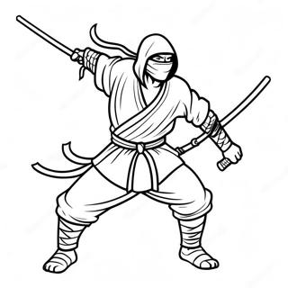 Pagina Para Colorear De Ninja Sigiloso Con Katana 51765-43103