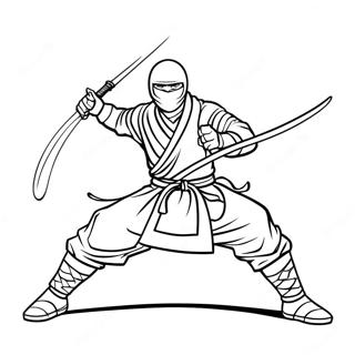 Pagina Para Colorear De Ninja Sigiloso Con Katana 51765-43104