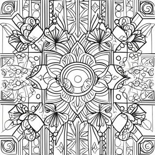 Pagina Para Colorear De Patrones Geometricos Art Deco 51854-43170