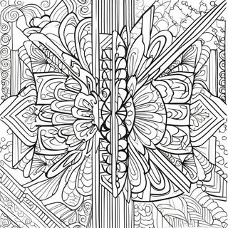 Pagina Para Colorear De Patrones Geometricos Art Deco 51854-43172