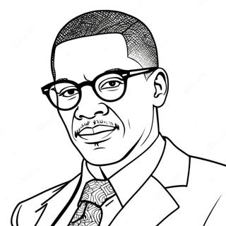 Malcolm X Páginas Para Colorear