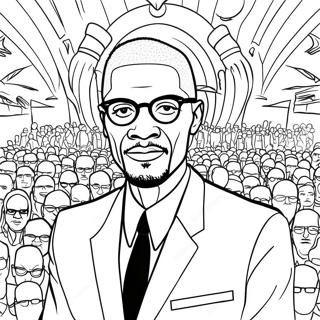 Pagina Para Colorear Del Discurso Inspirador De Malcolm X 51895-43208