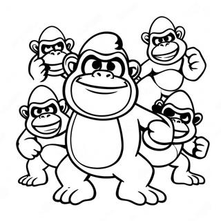 Pagina Para Colorear De Cranky Kong Con Amigos 51905-43213