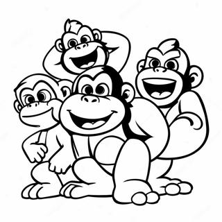 Pagina Para Colorear De Cranky Kong Con Amigos 51905-43214