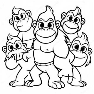 Pagina Para Colorear De Cranky Kong Con Amigos 51905-43216