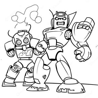 Pagina Para Colorear De Ratchet Luchando Contra Robots Malvados 51925-43229