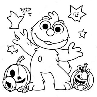 Pagina Para Colorear De Elmo En Halloween 51955-43251