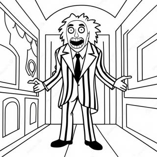 Pagina Para Colorear De Beetlejuice En La Casa Embrujada 5203-4173