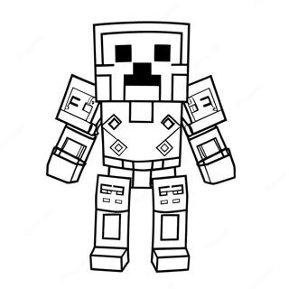 Armadura De Minecraft Páginas Para Colorear