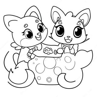 Pagina Para Colorear De Amigos Jewelpet Adorables 52086-43358