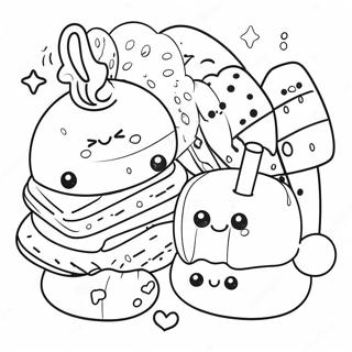 Comida Kawaii Páginas Para Colorear