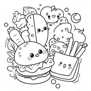 Pagina Para Colorear De Comida Kawaii 52125-43376