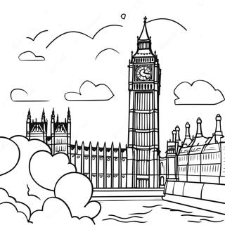 Pagina Para Colorear De Big Ben Al Atardecer 52146-43399