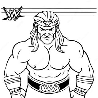 Pagina Para Colorear De Wwe Con Borde Grueso 52195-43448