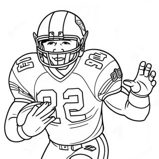 Pagina Para Colorear De Barry Sanders En Pose De Accion 52216-43436