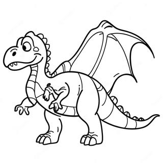 Pagina Para Colorear De Un Dinosaurio Hibrido 52296-43498