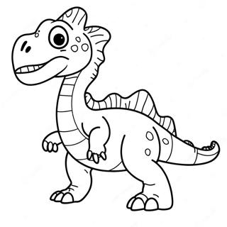 Pagina Para Colorear De Un Dinosaurio Hibrido 52296-43499