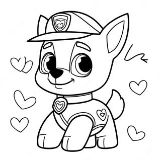 Pagina Para Colorear De Los Valentinianos De Paw Patrol 52346-43547