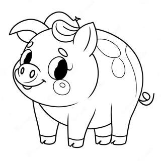 Pagina Para Colorear Del Personaje Kraxicorde Piggy 52387-43578