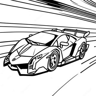 Pagina Para Colorear De Lamborghini Veneno Corriendo En Pista 52417-43607