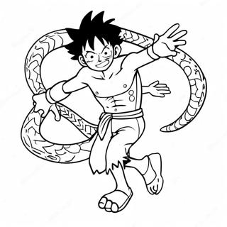 Pagina Para Colorear De Luffy En Pose Dinamica De Snakeman 52627-43773