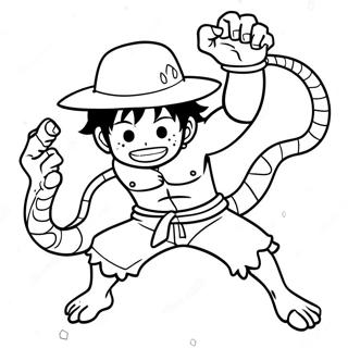 Pagina Para Colorear De Luffy En Pose Dinamica De Snakeman 52627-43775