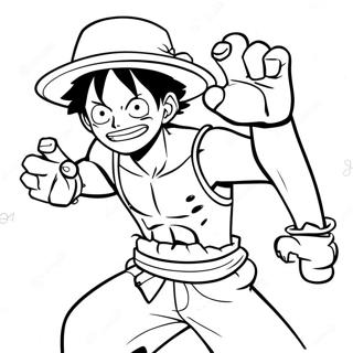 Pagina Para Colorear De Luffy En Pose Dinamica De Snakeman 52627-43776