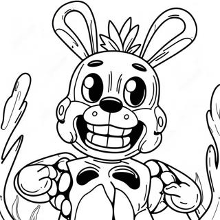 Pagina Para Colorear De Springtrap En Una Pose Espeluznante 52647-43788