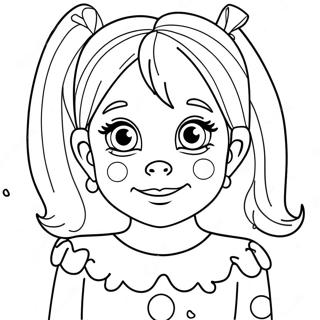 Pagina Para Colorear De Cindy Lou Con Luces Navidenas 52777-43894