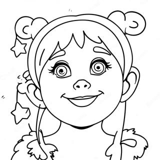 Pagina Para Colorear De Cindy Lou Con Luces Navidenas 52777-43896