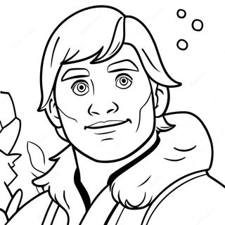 Pagina Para Colorear De Kristoff Con Un Fondo Nevado 52787-43906